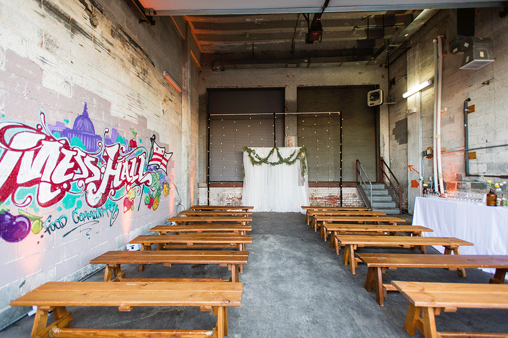 Proof That a Wedding at an Industrial Community Kitchen is a Totally Rad Idea