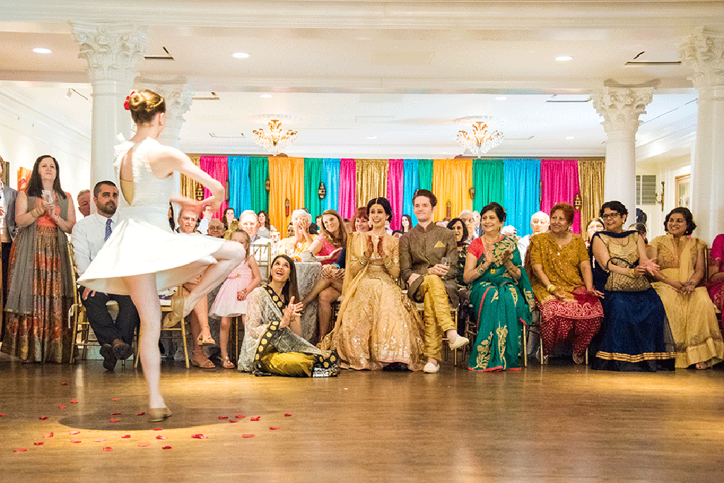 Interfaith couple adds ballet to their Indian wedding