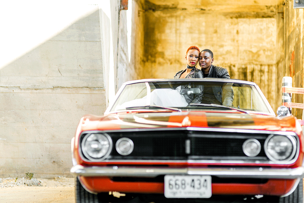 These Badass Leather-Clad Fiancées Took Engagement Photos In a 67’ Camaro