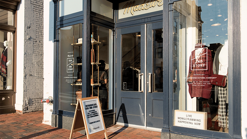 Madewell storefront georgetown