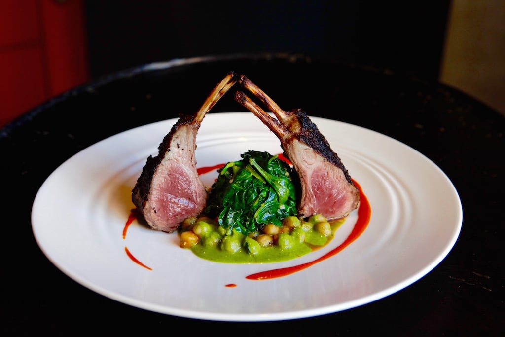 pamplona3 - Washingtonian In addition to tapas, diners can order entree-size plates such as lamb with chickpeas, spinach, and Catalan salsa verde.