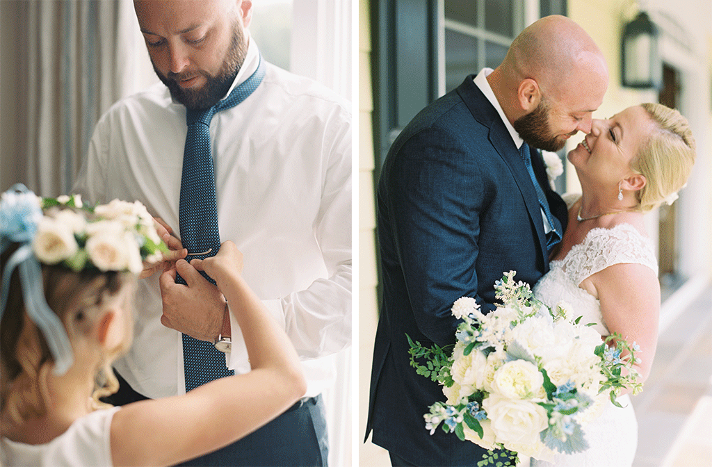 Sigrid Smitt Joshua Goldman Flower Trellis Rose Flowers Indigo Blue Poolside Wedding