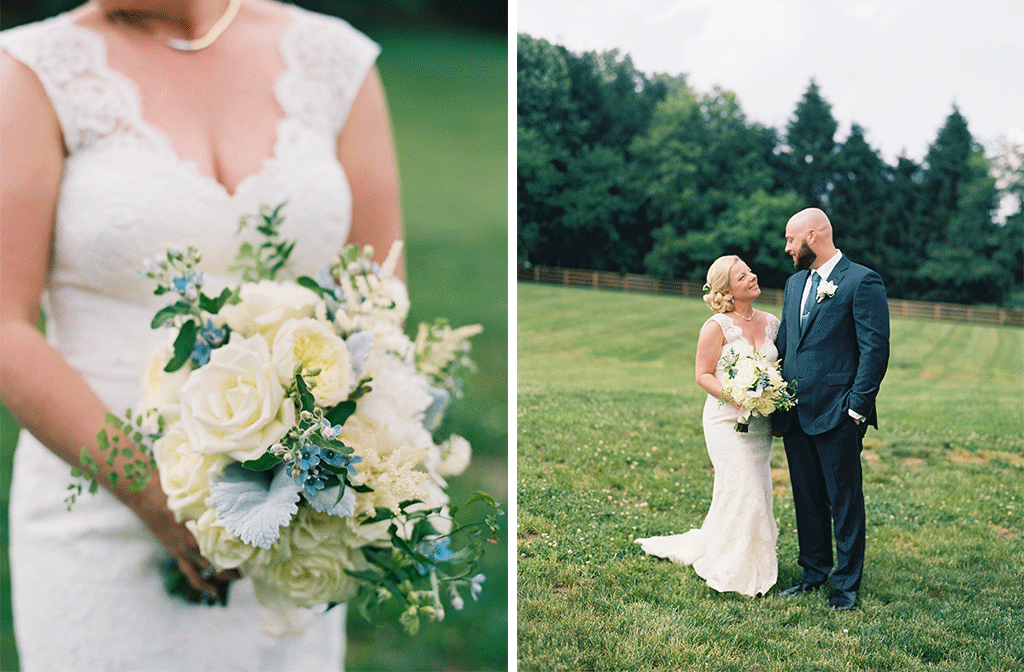 Sigrid Smitt Joshua Goldman Flower Trellis Rose Flowers Indigo Blue Poolside Wedding