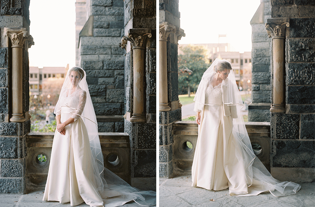 This DC Couple Chose a Georgetown University Theme for their Autumn Wedding Brooke Henderson Francis Brogan 