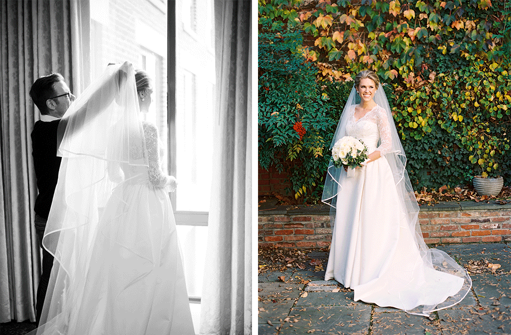 This DC Couple Chose a Georgetown University Theme for their Autumn Wedding Brooke Henderson Francis Brogan 