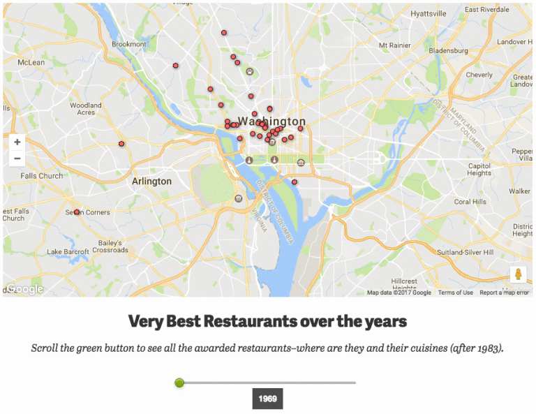 This Map Shows How DC's Very Best Restaurants Have Changed Over 49 Years Washingtonian (DC)