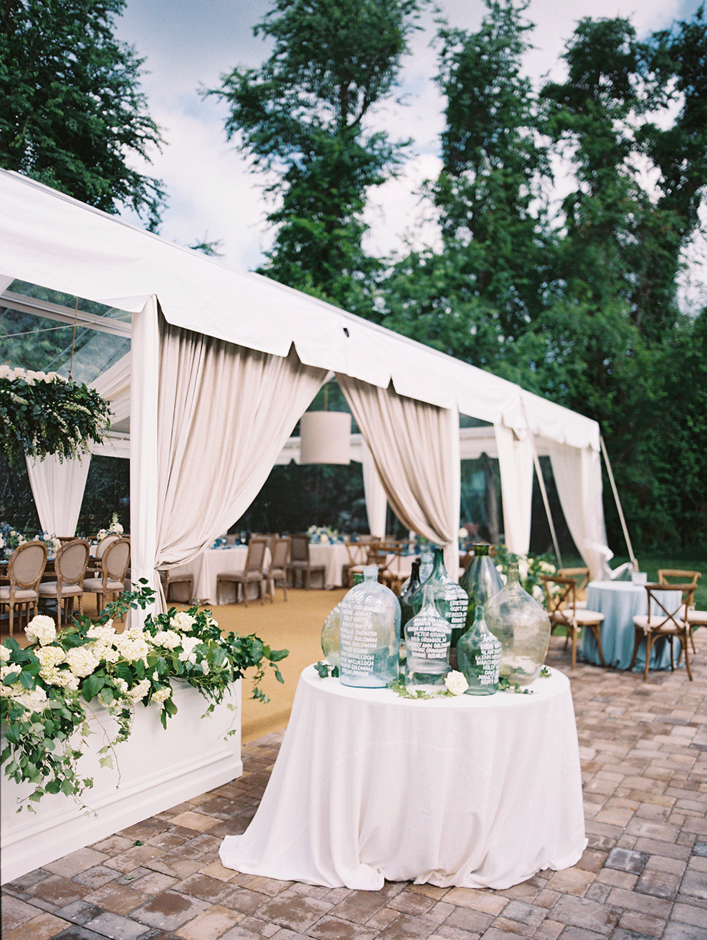 Sigrid Smitt Joshua Goldman Flower Trellis Rose Flowers Indigo Blue Poolside Wedding