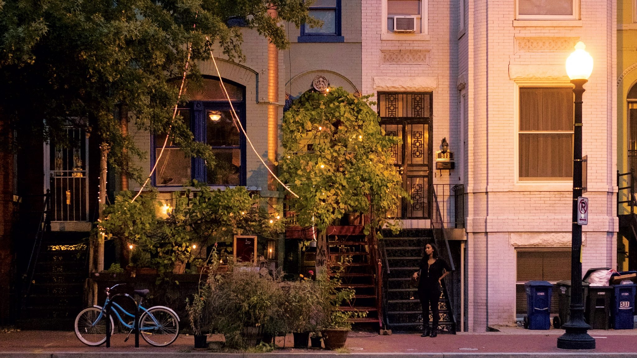 Street Scene: Houses near Sixth Street and Florida Avenue in Shaw. Photograph by Andrew Propp