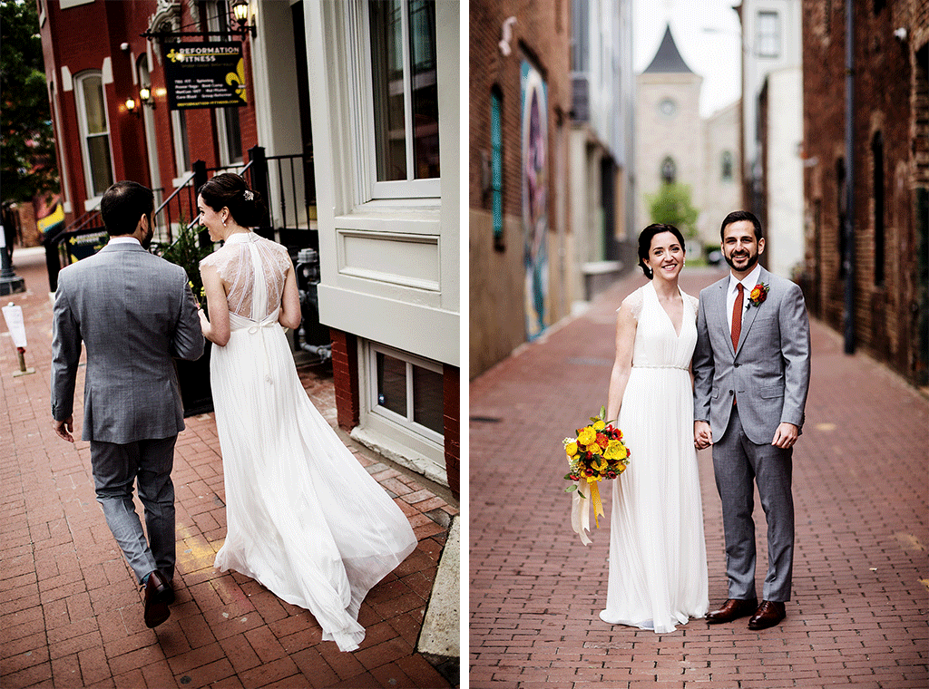 The Hanging Florals Add Such a Cool Touch to this Downtown DC Gallery Wedding Julia Brower Nick DiCarlo Longview Gallery 