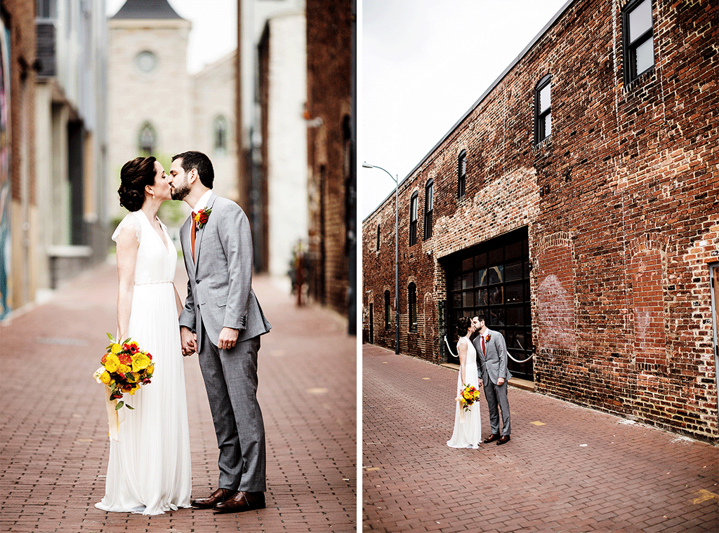 The Hanging Florals Add Such a Cool Touch to this Downtown DC Gallery Wedding Julia Brower Nick DiCarlo Longview Gallery 