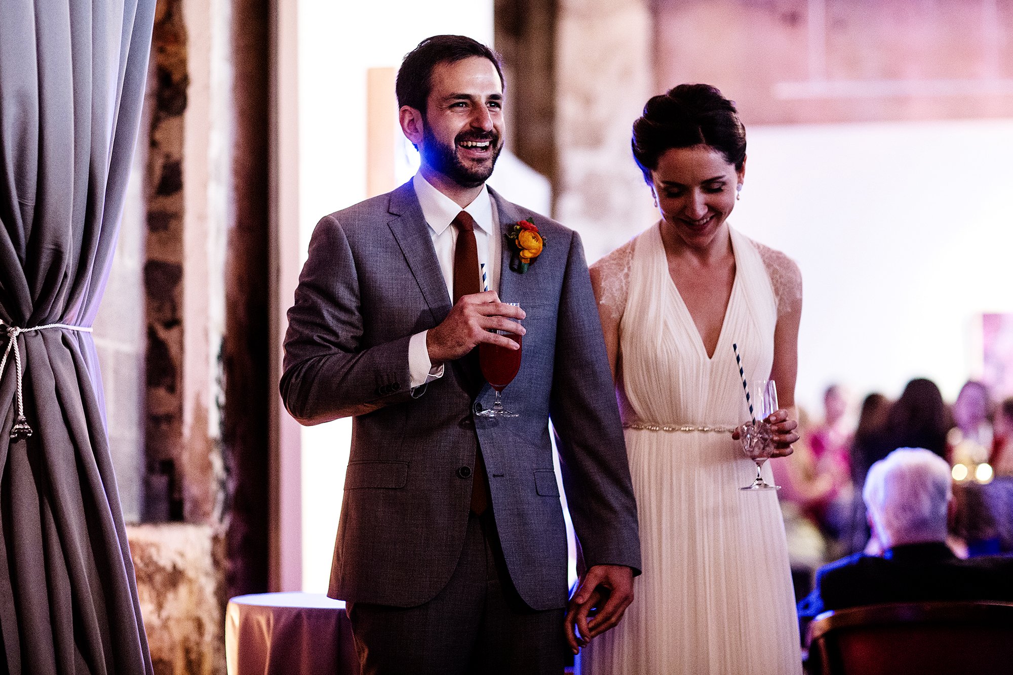 The Hanging Florals Add Such a Cool Touch to this Downtown DC Gallery Wedding Julia Brower Nick DiCarlo Longview Gallery 