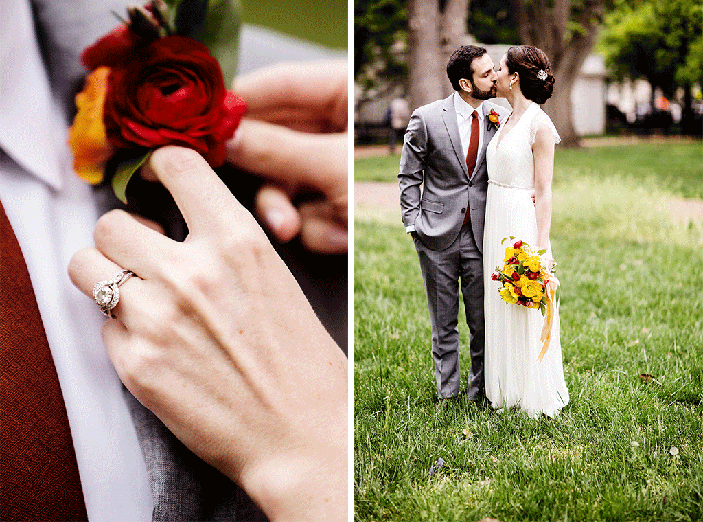 The Hanging Florals Add Such a Cool Touch to this Downtown DC Gallery Wedding Julia Brower Nick DiCarlo Longview Gallery 