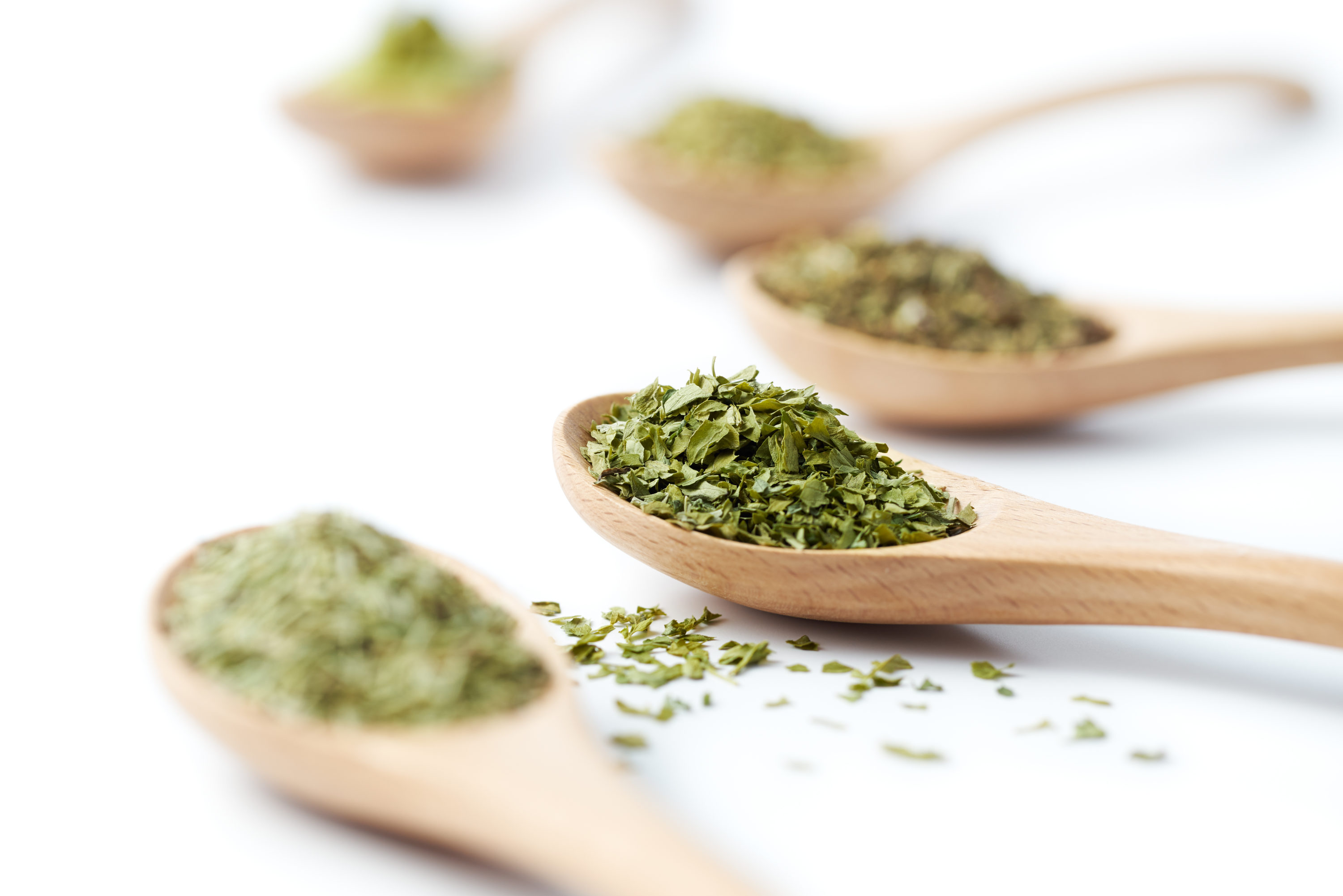 Herbs on Wooden Spoons - Washingtonian