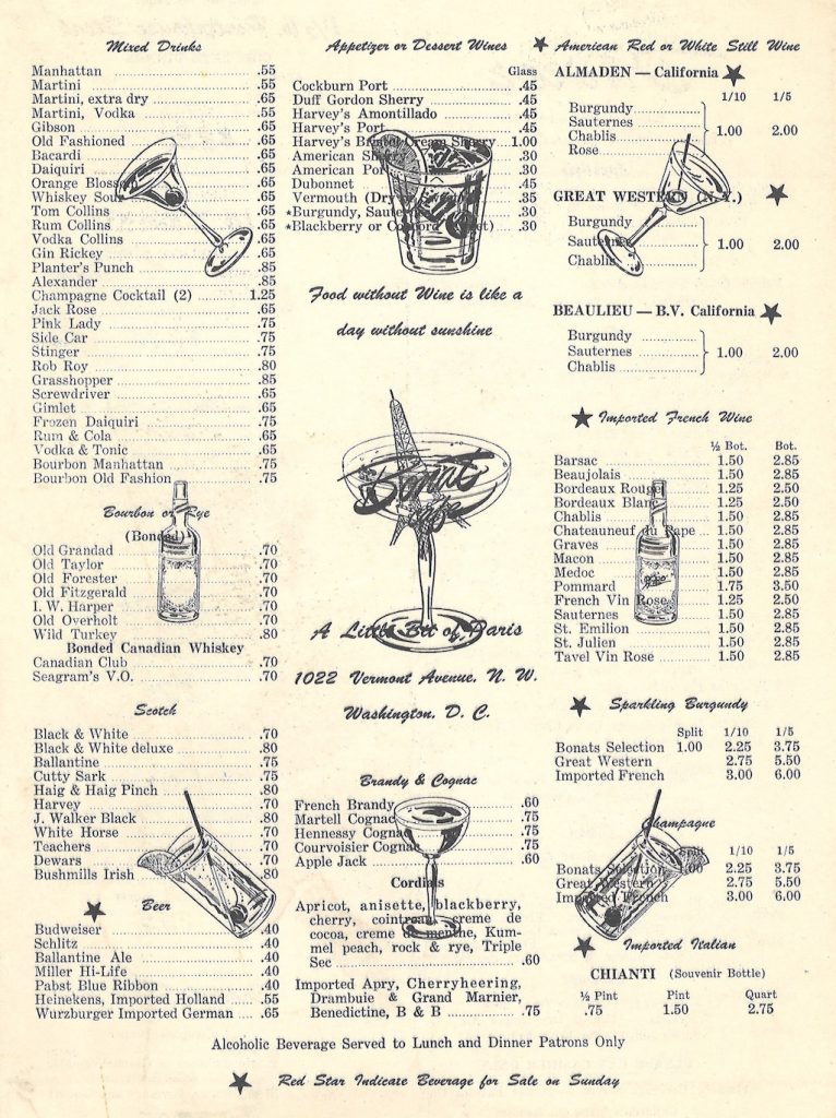 These Vintage DC Menus Will Make You Sad You Just Paid $14 for a ...