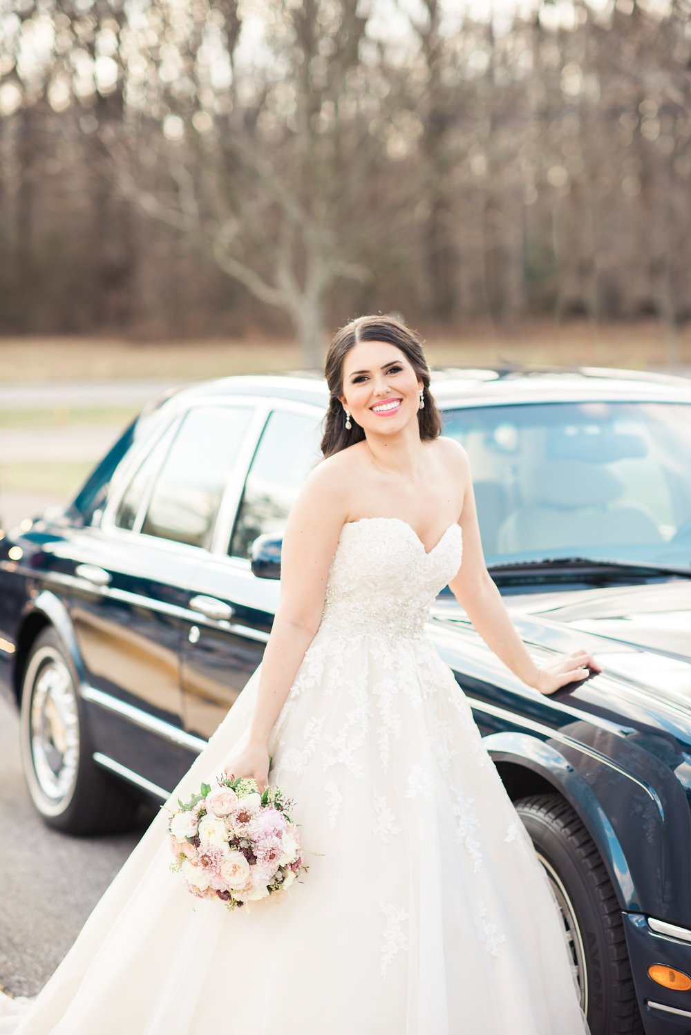 Gabrielle DeCesaris Ian Brickey Belvedere Joy Michelle Photography Blush Wedding Rolls Royce