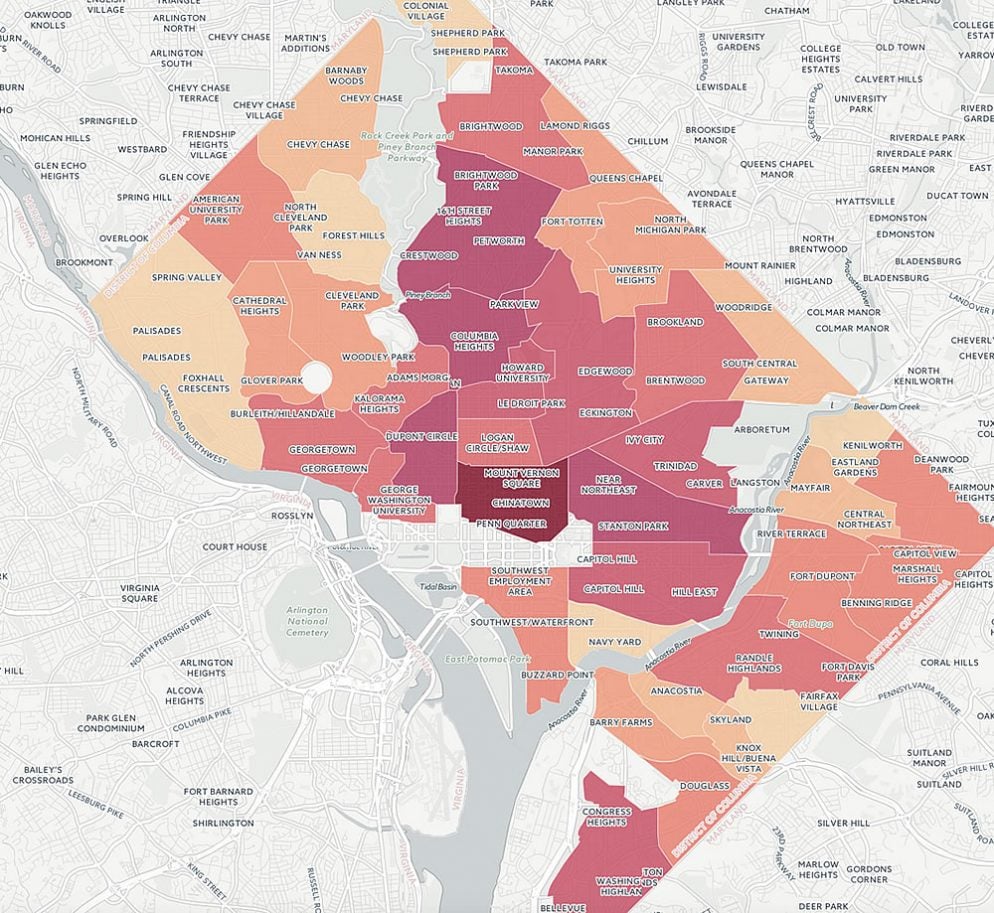 These Are the Most Dangerous Intersections for DC Pedestrians