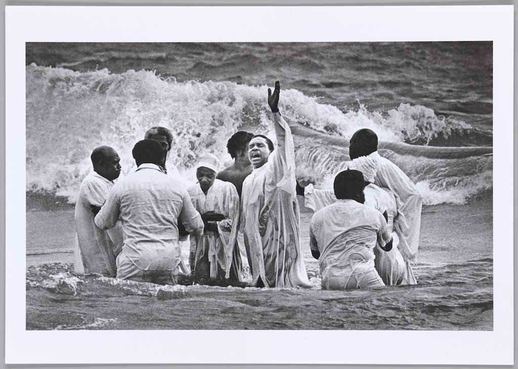 Photograph of a baptism in Lake Michigan - Washingtonian