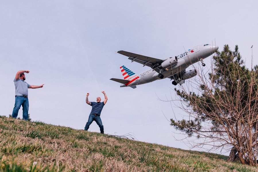 navy corpsman pilot fiance Clint Day Justin Jones Chris Ferenzi Goofy Monument Engagement Photoshoot