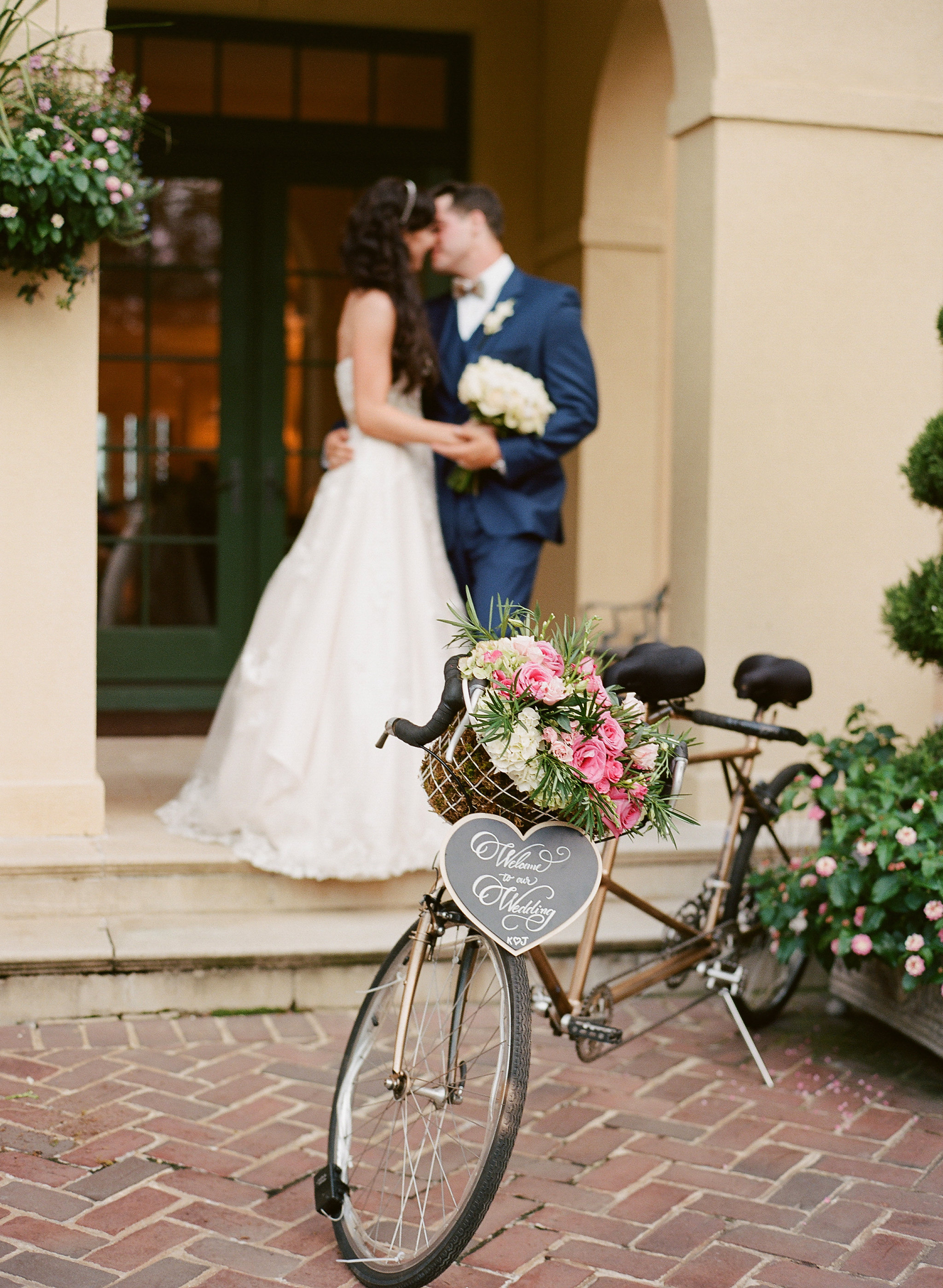 Katelyn Mancini and Jordan Coffman Deer Wedding With Silent Disco and Bicycle