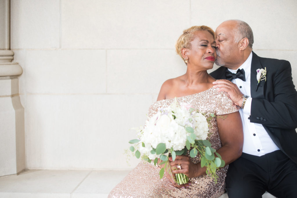Kennedy Center National Cathedral Ashleigh Bing Anniversary Photoshoot Bride and Groom Portrait Washington, DC