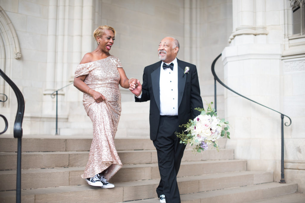 Kennedy Center National Cathedral Ashleigh Bing Anniversary Photoshoot Bride and Groom Portrait Washington, DC