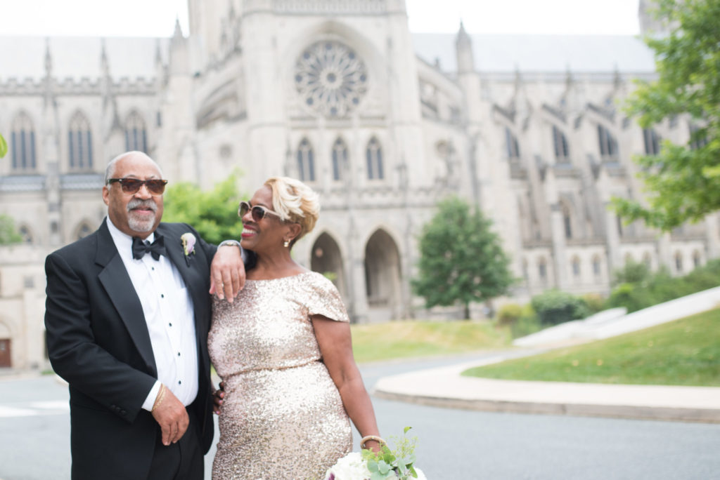 Kennedy Center National Cathedral Ashleigh Bing Anniversary Photoshoot Bride and Groom Portrait Washington, DC