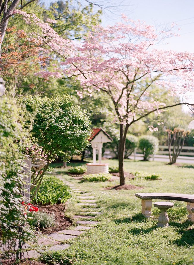 Ashley Julyan + Dustin Harris at L'Auberge Chez Francois | Audra Wrisley Photography French Engagement Shoot in Virginia