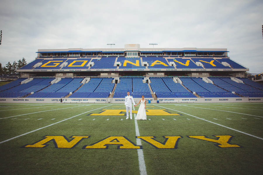 Nautical Portraits Navy Aviator Annapolis Wedding crew boathouse Navy-Marine Corps Memorial Stadium football field grace rich matthew murphy