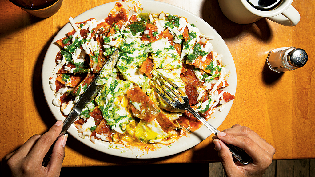 Chilaquiles at Taqueria Habanero. Photograph by Scott Suchman