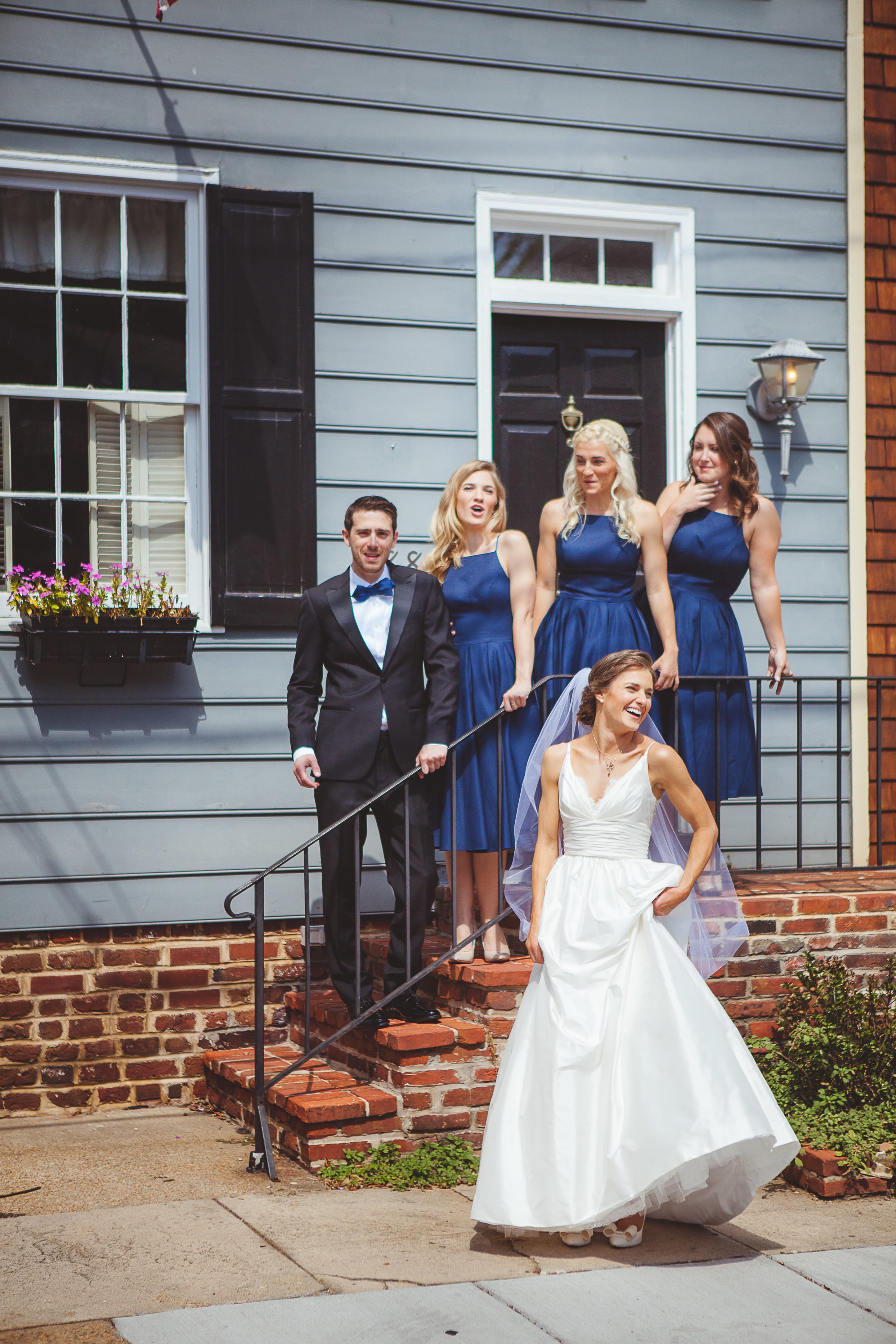 The Nautical Portraits at this Navy Aviator’s Annapolis Wedding Yes that's a crew boathouse. And the Navy-Marine Corps Memorial Stadium football field.