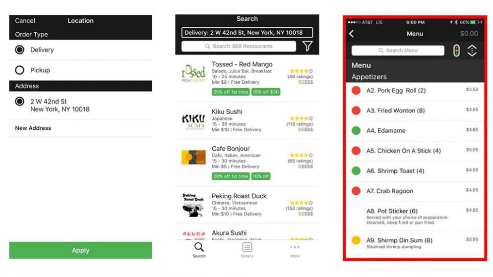 A New Food Delivery App Color Codes Meals Based on How Healthy They Are ...