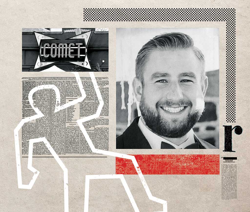 Photograph of Seth Rich by Matt Miller; Comet Ping Pong by Farragutful.