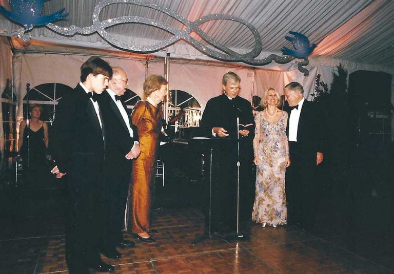 Tom Brokaw presided over the couple's vow renewal in 1999. Photograph courtesy of Sally Quinn. Tom Brokaw presided over the couple's vow renewal in 1999. Photograph courtesy of Sally Quinn.
