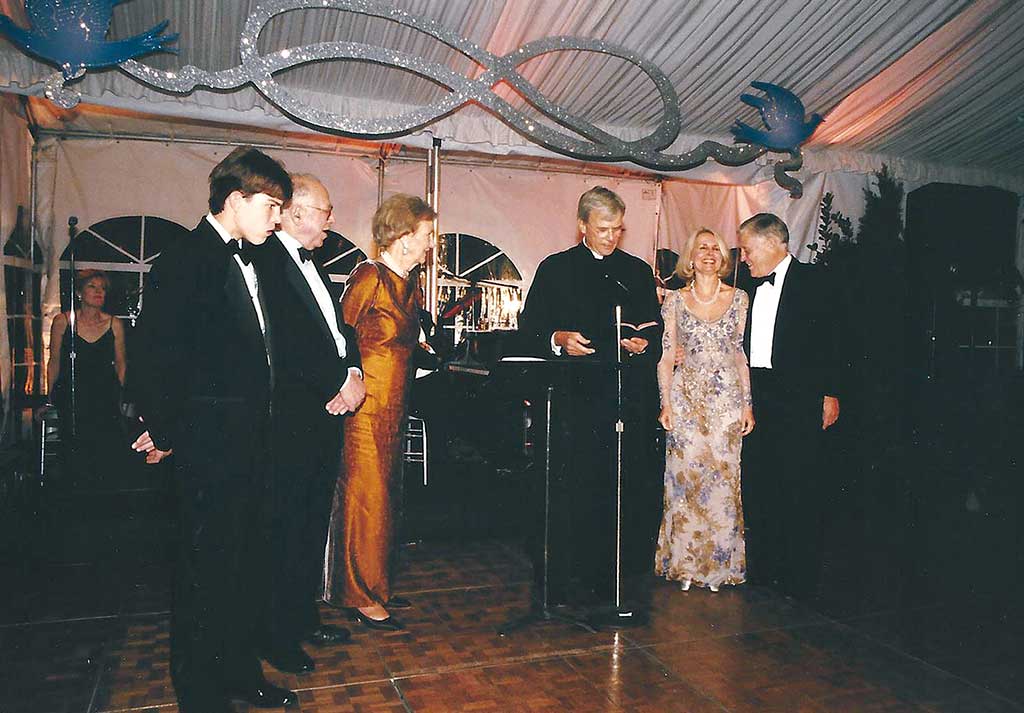 Tom Brokaw presided over the couple's vow renewal in 1999. Photograph courtesy of Sally Quinn.