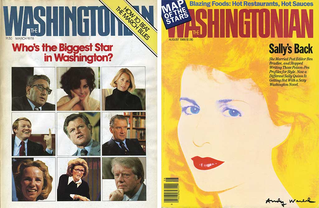 1978 and 1986 Washingtonian covers featuring Quinn.