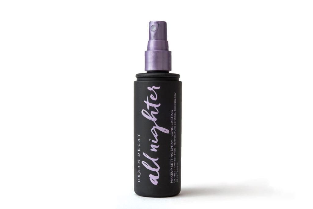 sweat-proof beauty products urban decay all nighter spray