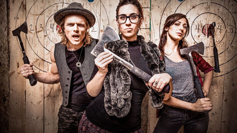 prepare for the zombie apocalypse with a free ax throwing lesson at