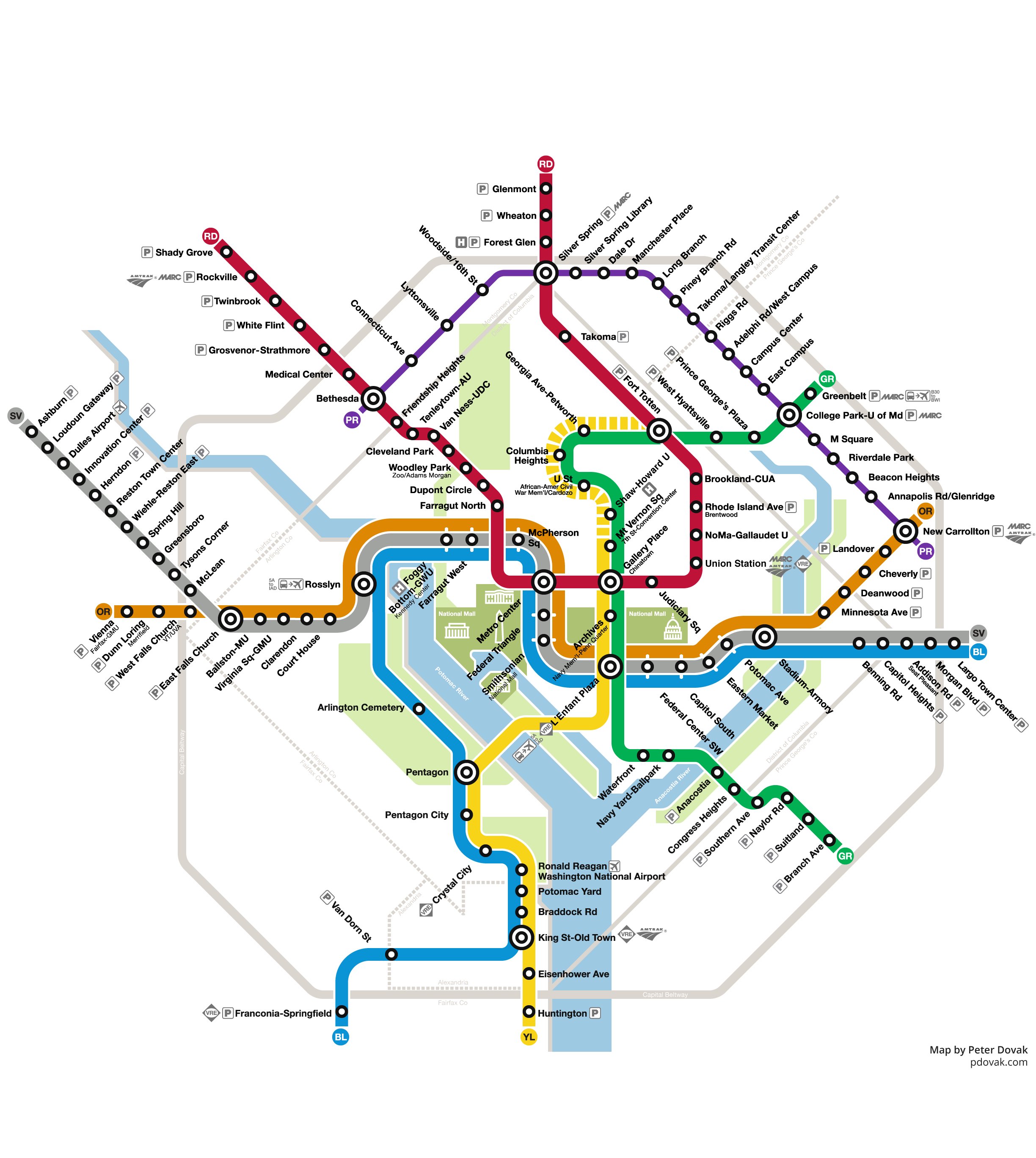 WMATA Map + Purple - Washingtonian