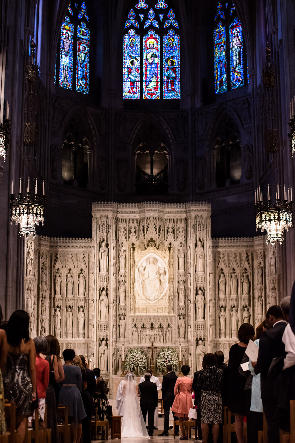 pnina tornai silk backless gown national cathedral Lauren Brown and Cameron Lewis