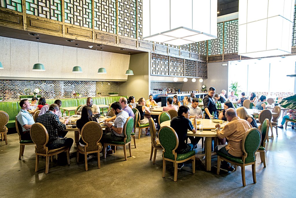 The 5,000-square-foot dining room.