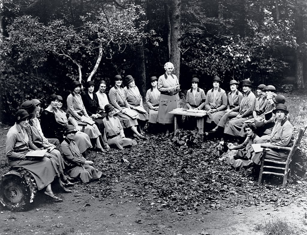 Sh.CDavid1 - Washingtonian At the retreat that President and Mrs. Hoover built in Shenandoah National Park, they hosted guests such as leaders from the Girl Scouts of America. Photograph by Getty Images.