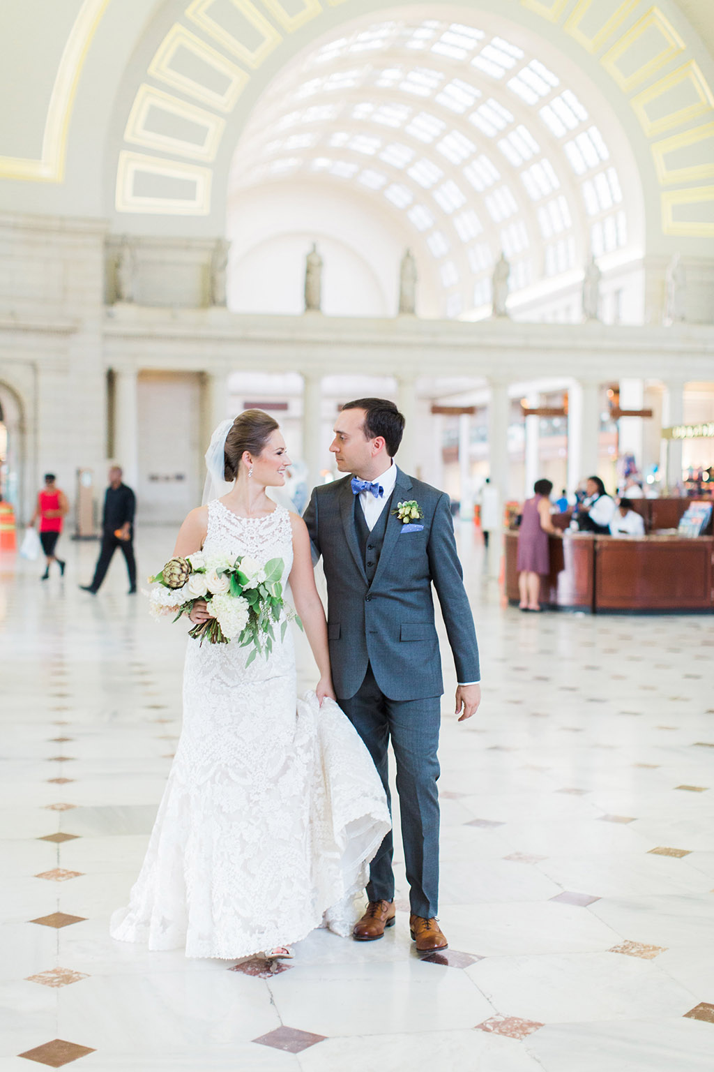 Union Station Wedding DC Couple Stephanie Schwartzkopf Kevin Collins Late Summer