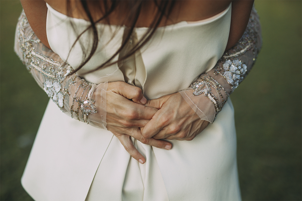 virginia polegreen church historic outdoor church Bethany Frazier and Ashleigh Lum Ruie & Grace insanely stylish bridal jumpsuit