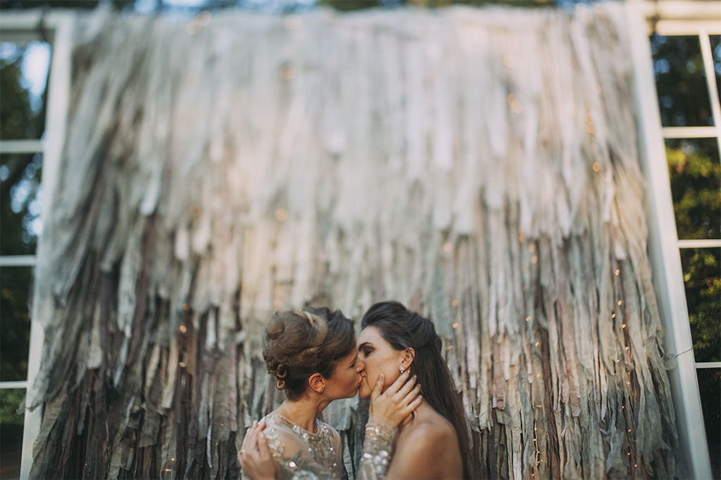 virginia polegreen church historic outdoor church Bethany Frazier and Ashleigh Lum Ruie & Grace insanely stylish bridal jumpsuit