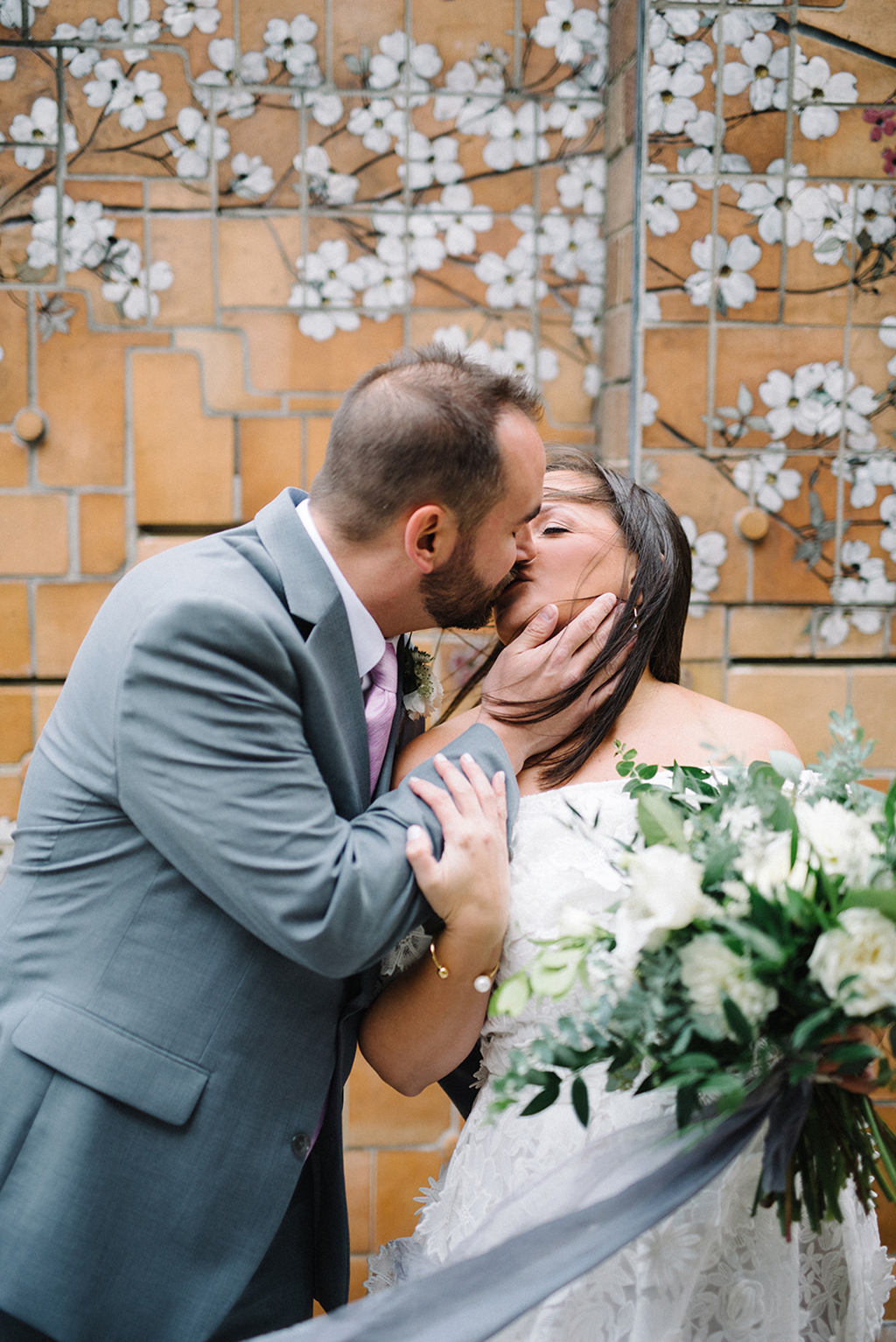 plant wall modern brewery industrial wedding 7 locks brewing the kama photography