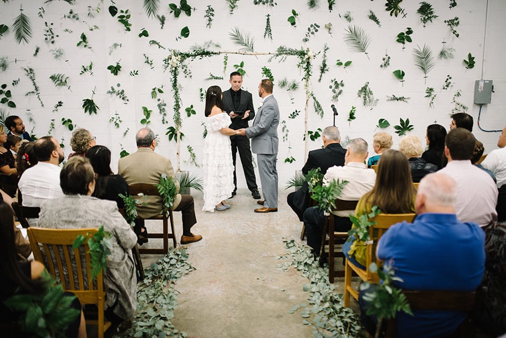 plant wall modern brewery industrial wedding 7 locks brewing the kama photography