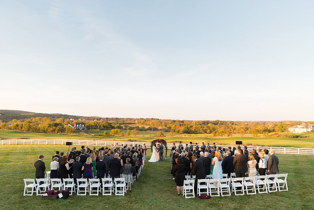 Virginia Tech-themed wedding officiant surprise with hokie mascot Sarah Keim Brian Dohn