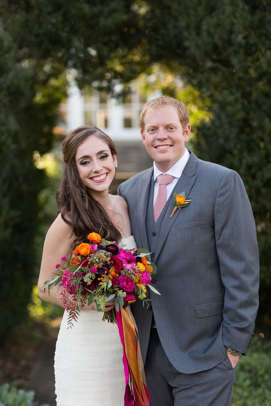 Virginia Tech-themed wedding officiant surprise with hokie mascot Sarah Keim Brian Dohn