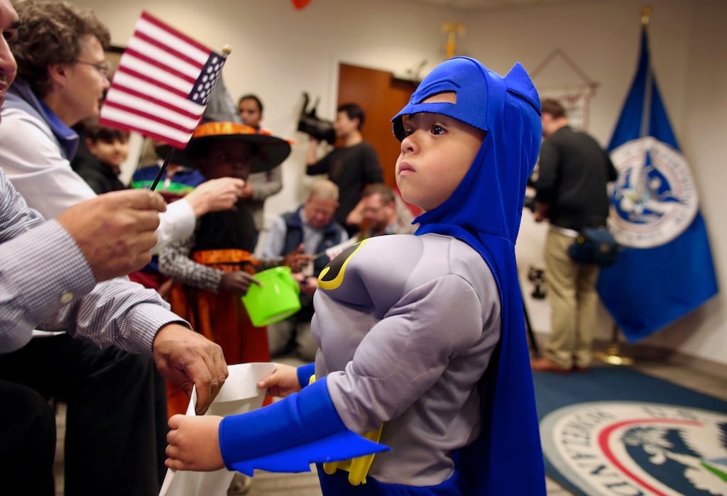 These Kids Became US Citizens on Halloween, So of Course Many of Them Wore Costumes