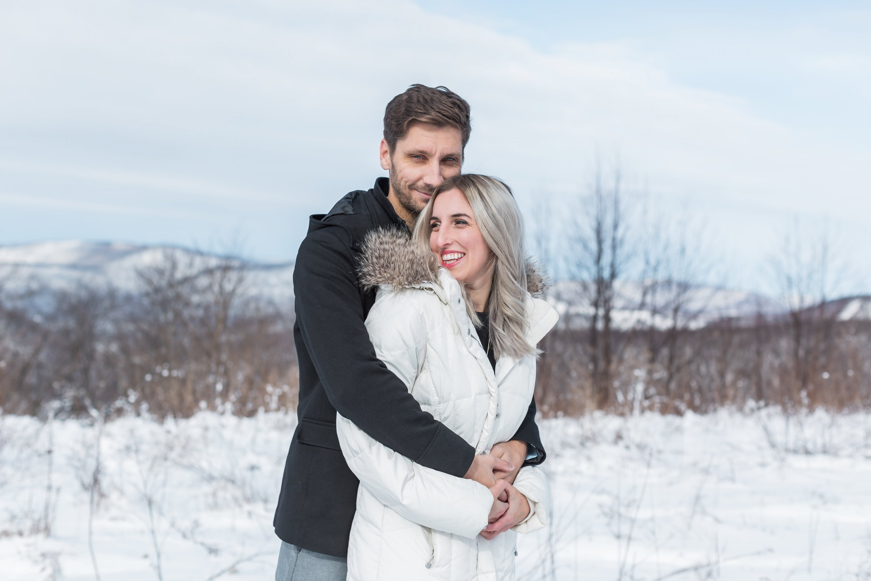 snowshoe mountain resort west virginia DC couple engagement wintery weekend getaway snow engagement snowy engagement